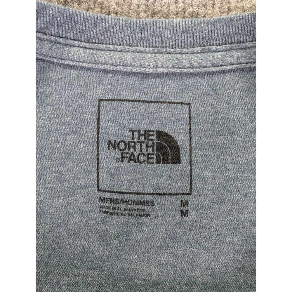 The North Face Mens Texas Graphic Long Sleeve T-Shirt Blue Heather Medium